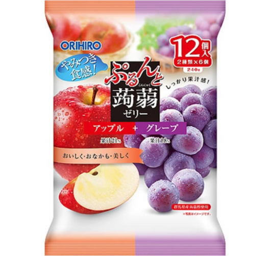 Orihiro Konjac Jelly | Apple and Grape flavour | Healthy Snack